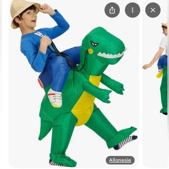 Inflatable dinosaur costumes x 3 for the family! - Picture 2 of 3